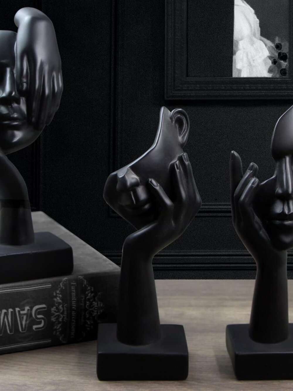 3 Pcs Thinker Statue,Modern Home Resin Sculptures,Collectible Figurines for Home - Picture 1 of 7